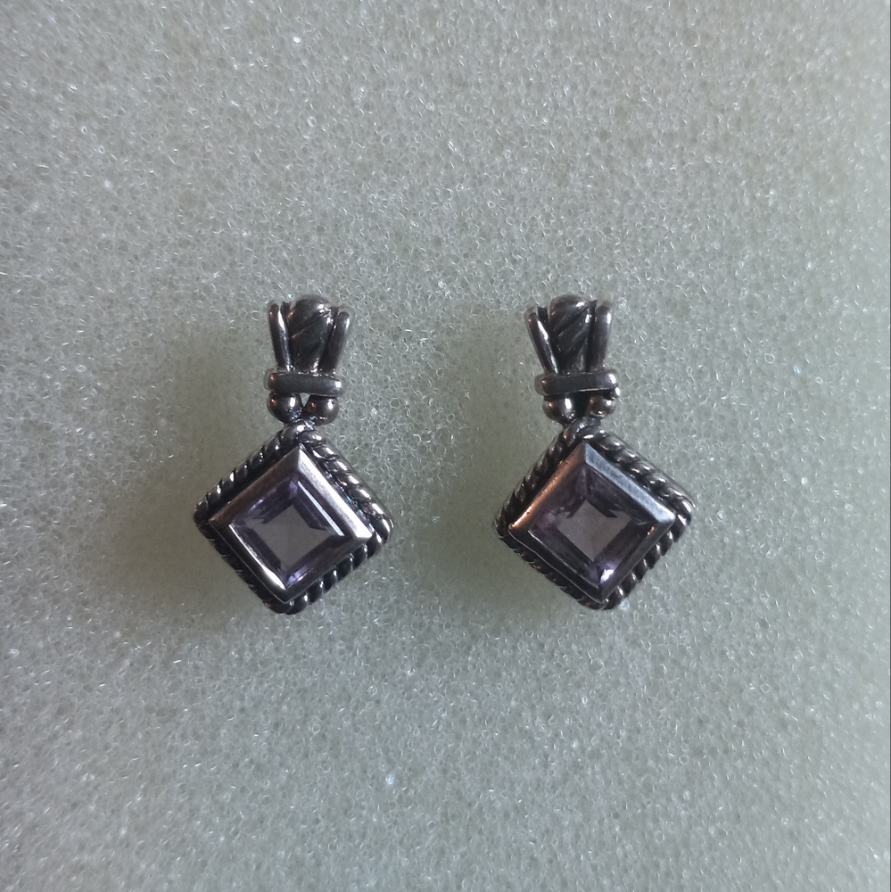 Sterling Silver Amethyst Earrings